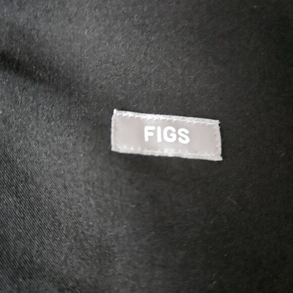 FIGS Sydney Scrubs Jacket Black Womens Small Full Zip Medical Nurse Alchemy LOGO - Picture 6 of 15
